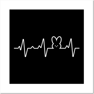 Happy Easter Bunny Pulse (White) Posters and Art